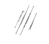 FRCOLOR Herramienta Para Hurgar Las Orejas Palillo De Oído De Doble Cabeza De Aleación De Titanio Cuchara De Oído Espiral Palillo De Doble Extremo Para Limpieza De Casa