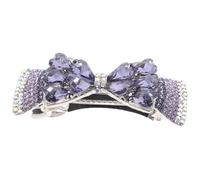 FRCOLOR Horquilla de cristal violeta para mujer en la arco gomas para mujer hair clips horquillas moño acortar pinzas para el cabello con lazo para pinza de pelo de las es
