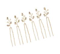 FRCOLOR Horquillas para El Pelo de Boda 6 Unidades Horquillas para El Pelo en Forma de U Joyería para El Cabello de Mujer Diadema Elegante para Ceremonia de Fiesta Nupcial