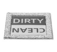 FRCOLOR Imán Magnético para Lavavajillas Señal Limpieza Limpio y Sucio con Incrustaciones de Gemas Decorativo Color Claro Tamaño Único para Cocina Hogar y Restaurante