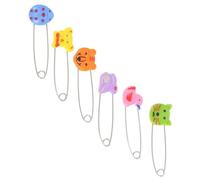 FRCOLOR Imperdibles de Acero Inoxidable para Bebés 30 Piezas Cabeza de Animal, Cierre Seguro para Pañales Reutilizables, Accesorio para Ropa Infantil, Pinza Resistente y Ajustable