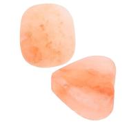 FRCOLOR Jabón Natural de Sal Mineral 2 Piezas Corazón y Ovalado sin Perfume Piedra Exfoliante y Masaje para Piel Sensible Limpieza Profunda y Cuidado Corporal en Ducha