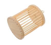 FRCOLOR Jaula para Grillos de Madera Pequeña Gancho de Cobre Jaula Redonda para Cría y Transporte Hábitat Portátil y Ventilado Adecuado para Alimentación y Cuidado de Grillos Vivos