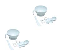 FRCOLOR Juego De 2 Cuencos Cucharas Y Vasos Medidores Para De Belleza Kit Completo De Herramientas Para