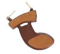 FRCOLOR Juego De 2 Piezas De Almohadilla Para Violín 4/4-3/4, Soporte y Reposapiés De Piel Color Café, Accesorio Ajustable Para Estudiantes y Profesionales