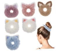FRCOLOR Juego De 3 Coleteros Con Orejas De Gato Para El Pelo Elásticos Para Niñas Para Fiestas Escuela Uso Diario 6 Unidades X 3