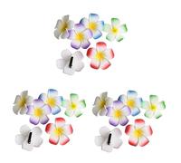 FRCOLOR Juego De 3 Para El Pelo Con Flores De Plumeria De Estilo Hawaiano Para Fiestas 12 Unidades X 3