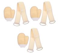 FRCOLOR Juego de 3 toallas de baño, paños de limpieza corporales, esponja de baño natural, esponja de belleza, guantes de limpieza, esponja de baño, esponja de limpieza