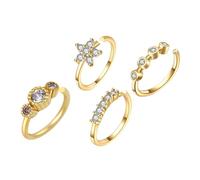 FRCOLOR Juego De 4 Aros Nasales De Circonita Aros Nasales para Mujer Aros Nasales Colgantes Piercings Nasales Negros De Cobre Chapado En Oro Auténtico De 18 Quilates Y Circonita