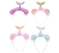 FRCOLOR Juego De 4 Diademas Con Diseño De De Sirena Tocado Brillante Para Fiestas