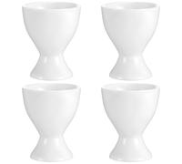 FRCOLOR Juego de 4 Hueveras de Porcelana para Huevos Duros, Porta Huevos Decorativo para Desayuno y Almacenamiento en Encimera