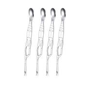FRCOLOR Juego de 4 Kit de Utensilios para Comer Cangrejo Tenedor y Cuchara para Cangrejo Acero Inoxidable para Cangrejo y Crab Legs