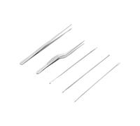 FRCOLOR Juego de 5 Cucharas Cuidado Oídos de Acero Inoxidable, Kit Ligero Diferentes Formas para Limpieza Eficaz del Cerumen