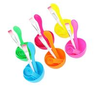 FRCOLOR Juego De 6 Cuencos Para Mezclar Productos Faciales Con 18 Cucharas Y 12 Herramientas Para El Hogar Color Aleatorio.