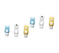 FRCOLOR Juego De 6 Recipientes De Viaje Para Artículos De Tocador De Silicona De 90 Ml 70 Ml Y 50 Ml A Prueba De Fugas Para Champú Y Acondicionador.