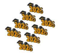 FRCOLOR Juego de 8 Chinchetas de Graduación 2026, Broches de Solapa de Aleación Esmaltada, Accesorios para Ropa y Bolsos, Recuerdo para Fiestas y Ceremonias de Graduación