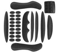 FRCOLOR Juego de Almohadillas Interiores de Esponja Absorbente para Casco de Seguridad Negro Acolchado Ligero y Adhesivos para Motocicleta y Ciclismo
