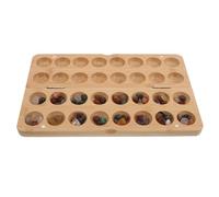 FRCOLOR Juego De Estrategia Y Rompecabezas con Rocas Tablero Mancala Hecho A Mano Juegos De Mesa para De Mesa Matemáticos Mochila De Juguete De Mancala para