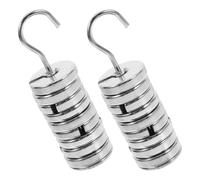 FRCOLOR Juego de Pesas Ranuradas para Laboratorio 200 G Total, 18 Masas Cromadas de 10 G y 2 Ganchos de 10 G, Equipo Compacto para Experimentos Científicos y Calibración Precisa