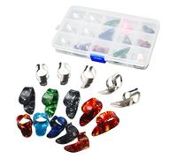 FRCOLOR Juego De Púa De Guitarra De 15 Piezas 5 Púas De Celuloide Dedo Índice Color Aleatorio