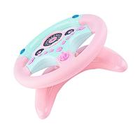 FRCOLOR Juguete de Simulación Infantil con Base Rueda Giratoria y Botones Multifunción Juguete Educativo de Inteligencia para Estimular Imaginación y Aprendizaje Vial Grande Rosa