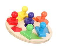 FRCOLOR Juguete Educativo de Madera para Figuras Geométricas Coloridas para Reconocimiento de Formas y Colores Seguridad y Durabilidad para Desarrollo Cognitivo