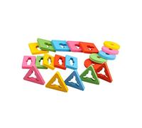 FRCOLOR Juguetes Educativos De Madera Bloques Geométricos para Preescolar Apilables y Clasificados Juguetes De Aprendizaje para Bebés