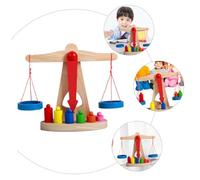 FRCOLOR Juguetes Educativos de Madera Interactiva para Herramienta Montessori para Aprender Peso y Equilibrio Familiar para Desarrollar Atención y Cálculo