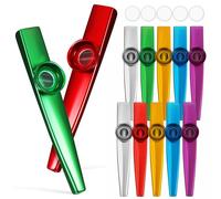 FRCOLOR Kazoo de Metal Ligero y Compacto para Niños y Principiantes, Instrumento Musical Adecuado para Juegos en Grupo y Presentaciones 12 Piezas