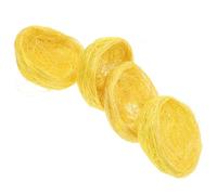 FRCOLOR Kit de 4 Nidos de Pájaros Simulados de Cáñamo Amarillo para Decoración de Jardín y Complementos para Aves