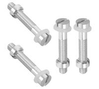 FRCOLOR Kit de 4 Tornillos Pequeños de Aleación de Aluminio para Montaje del Cabezal en Tocadiscos de Vinilo con Juntas, Fijación Segura y Calidad de Sonido Estable