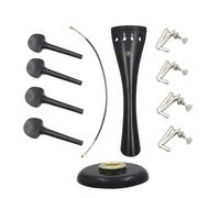 FRCOLOR Kit de Accesorios para Violonchelo 4 Clavijas y 4 Microafinadores Placa de Tracción de Ébano Cordal Diseño Portátil Color Aleatorio para Entusiastas del Violonchelo