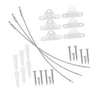 FRCOLOR Kit De Anclajes Para Muebles y Correas De Seguridad Para Niños, 6 Piezas, Antivuelco Ajustables, Acero Inoxidable, Protección Para Estanterías y Armarios Hogar Infantil