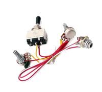 FRCOLOR Kit de Cableado Eléctrico para Guitarra Perilla de Volumen Potenciómetros de Arnés de y Duradero Compatible con Guitarras Eléctricas