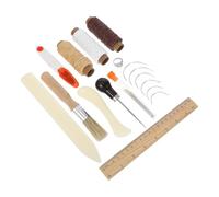 FRCOLOR Kit de Herramientas para Encuadernación de Cuero, Costura Manual, Punzón y Hilo Encerado, Completo para Bricolaje en Cuero, Libros y Papel, Accesorios Duraderos para Artesanía