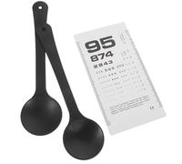 FRCOLOR Kit de Prueba Portátil con Tabla de Agudeza Doble Cara y Oclusor Manual Incluye Carta Rosenbaum para Presbicia y Evaluación Precisa Vista