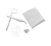 FRCOLOR Kit de Reparación para Gafas con Destornillador Tornillos y Almohadillas Nasales de Silicona Herramientas para Reparar Gafas para Cambiar Repuestos y Ajustar Patillas