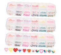 FRCOLOR Láminas De Arcilla Para Uñas Decoración De Corazón 3 Cajas Diy Manicura Para San Valentín