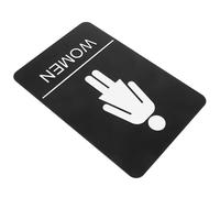 FRCOLOR Letrero Autoadhesiva Negro Braille de Acrílico Baño Señalización para Mujeres y Personas Discapacidad en Hoteles y Edificios de Oficinas
