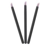 FRCOLOR Limas de Uñas Cabezal de Pulido de Cuarzo, Removedor de Piel Muerta y Empujador de Cutículas 3 Piezas Negras para Cuidado y Exfoliación de Uñas y Dedos