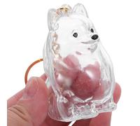 FRCOLOR Llavero Transparente para Pelo de Mascota 2 Unidades Caja Conmemorativa para Coleccionar Pelo de Perro Pomerania Contenedor Portátil para Recuerdo de Cachorro Accesorio para