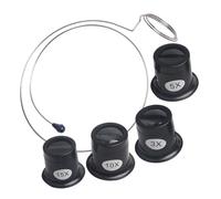 FRCOLOR Lupa De Joyería Cristal De Vidrio para Reparación De Relojes, Herramienta Manos Libres Diadema Ajustable, Kit Profesional para Trabajos De Precisión Industrial