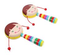 FRCOLOR Madera de Dibujos Animados para Bebés, 2 Piezas Ligeras Tacto Suave, Adecuado para Comunicación y Sueños Musicales Color Aleatorio