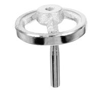 FRCOLOR Manivela de Acero al Carbono Acabado Cromado, Volante Cuadrado 10x80 Mm Ranura en T y Mango Fijo M6 para Fresadora y Torno, Rueda Giratoria Industrial para Herramientas Manuales