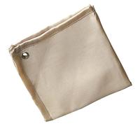 FRCOLOR Manta Ignífuga de Fibra de Vidrio, Estera Ignífuga para Debajo del Fogón, Beige, Ojales de Cobre, para Camping y BBQ, Resistente al Calor, Protege el Suelo