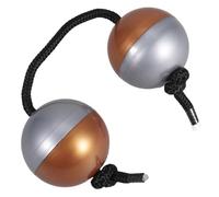 FRCOLOR Maraca Manual de Percusión Rítmica Mini para Ñiño, Diseño Doble Color Plata y Marrón, Instrumento Musical Shaker para Bodas y Presentaciones Acústicas