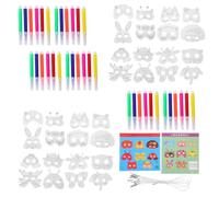 FRCOLOR Máscaras de Animales de Papel Pintar y Fiestas de Cumpleaños, Ligeras y Cómodas para Expresión Creativa en Halloween y Actividades Escolares
