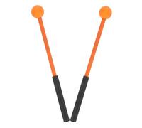 FRCOLOR Mazas De Xilófono Mango De Madera y Cabeza De Goma Antideslizante, Par De Baquetas Amarillas Para Marimba y Glockenspiel, Instrumento De Percusión Para Músicos y Principiantes