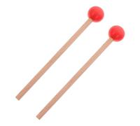 FRCOLOR Mazos de Marimba para Xilófono Cabeza de Goma y Mango de Madera de Haya, Accesorios de Percusión que No Dañan el Instrumento, para Estudiantes y Niños
