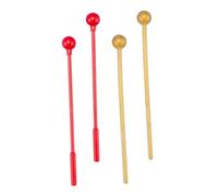 FRCOLOR Mazos De Percusión Para Xilófono y Campana, 2 Pares (abs Duro Rojo Abs Blando Dorado), Palos De Plástico Pequeños Para Música y Percusión De Concierto